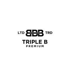 Triple B Bbb Letter Logo Icon Design