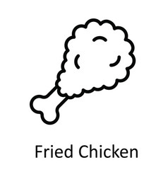 Fried Chicken Outline Icon Design