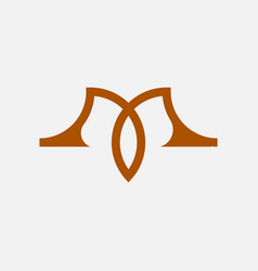 Luxury Letter M Leaf Flower Boutique Spa Logo