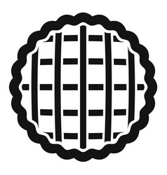 Top View Apple Pie Icon Simple Cake