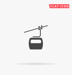 Aerial Cableway Flat Icon