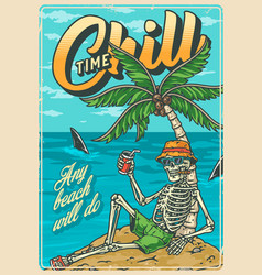 Chill Time Flyer Colorful Vintage