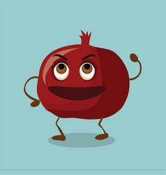 Cute Funny Pomegranate Fruit Character