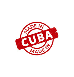 Made In Cuba Rubber Stamp