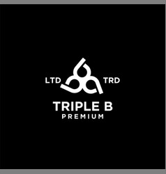 Triple B Bbb Letter Logo Icon Design