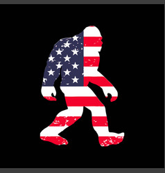 Usa Flag Bigfoot Sasquatch Sticker Svg Png