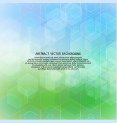 Blue And Green Hexagon Geometric Design Layout