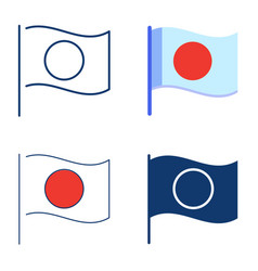 Flag Of Japan Icon Set