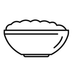 Mash Potato Bowl Icon Outline Food Dish