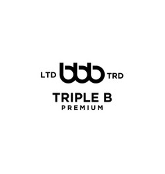 Triple B Bbb Letter Logo Icon Design