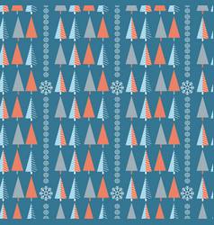 Christmas Pattern Nordic Style Blue