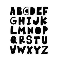 Funny hand drawn alphabet Royalty Free Vector Image