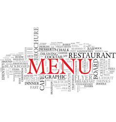 menu restaurant words vector