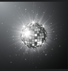 Disco Or Mirror Ball With Bright Rays Music