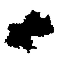 Midi Pyrenees Map Silhouette