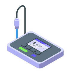 Ph Meter Device Icon Isometric Value Kit