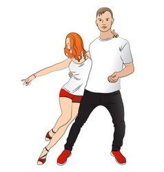 Realistic Drawing The Couple Is Dancing Latina