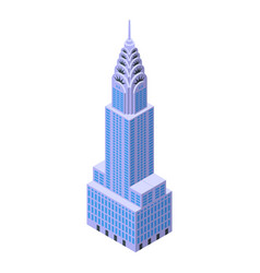 Skyline New York Building Icon Isometric