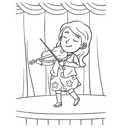 Violinist Coloring Page For Kids