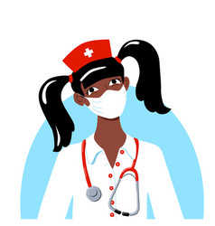 Avatar Dark Skinned Girl In A Nurse Costume