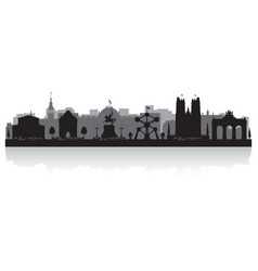 Brussels Belgium City Skyline Silhouette