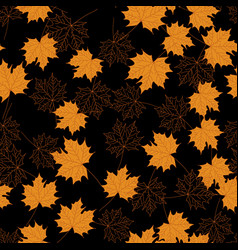 Seamless Pattern Of Maple Fall Leaves