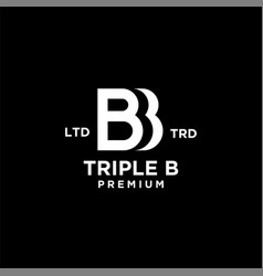 Triple B Bbb Letter Logo Icon Design