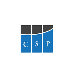 Csp Letter Logo Design On Black Background