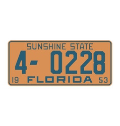 Florida1953 License Plate