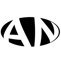 Oval Logo Double Letter A N Two Letters An Na