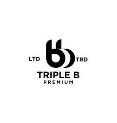 Triple B Bbb Letter Logo Icon Design