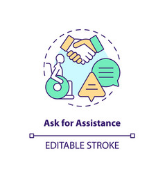 Ask For Assistance Concept Icon