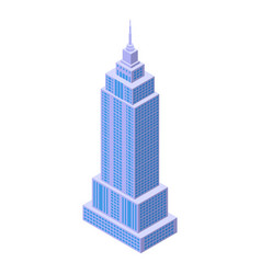 City Building Icon Isometric New York