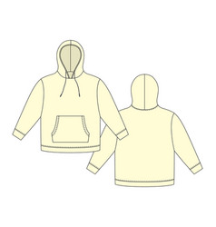 Hoodie Template In Cream Color Apparel Hoody