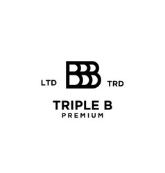 Triple B Bbb Letter Logo Icon Design