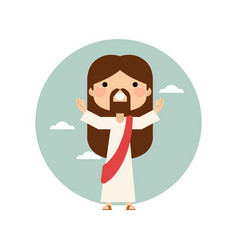 Jesus Christ In Cute Cartoon Style