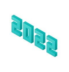 Mint 2022 Numbers Isometric Object