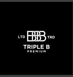 Triple B Bbb Letter Logo Icon Design