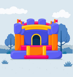 Flat Design Bounce House Logo