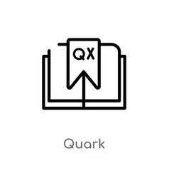 Outline Quark Icon Isolated Black Simple Line