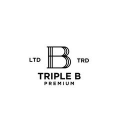 Triple B Bbb Letter Logo Icon Design