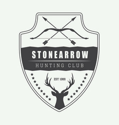 Vintage Hunting Label Logo Badge And Design