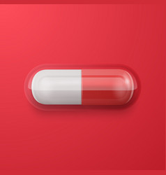 3d Realistic Red Pharmaceutical Medical