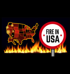 Fire In Usa Infographic Map