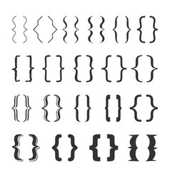 Round Brackets Icon Set