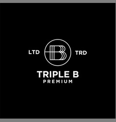 Triple B Bbb Letter Logo Icon Design