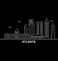 Atlanta City Silhouette Skyline Usa