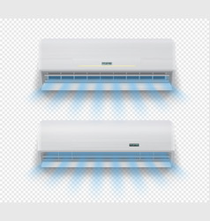 Realistic Conditioner Split Unit Cold Air Flow