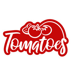 Tomatoes Food Cut Out Badge High Quality