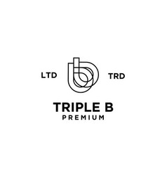 Triple B Bbb Letter Logo Icon Design